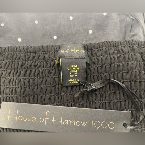 House of Harlow 1960 Cropped Rhinestones Embellished Top - Picture 8 of 11